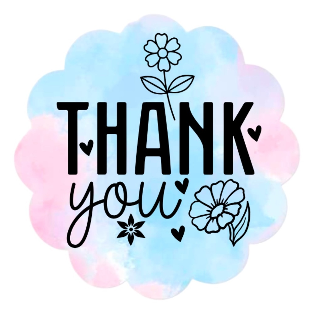 2IN Thank you for your order sticker 2 in round  | Shipping Supplies | 100PCS - Picture 2 of 2